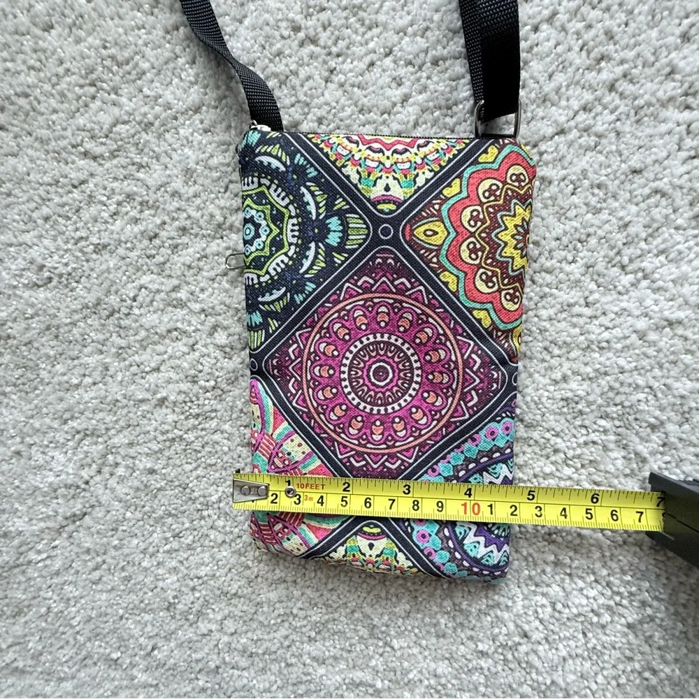 Boho crossbody in tile print